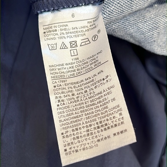 New! Banana Republic factory SZ 6, chambray linen blend jumpsuit. - Picture 8 of 8